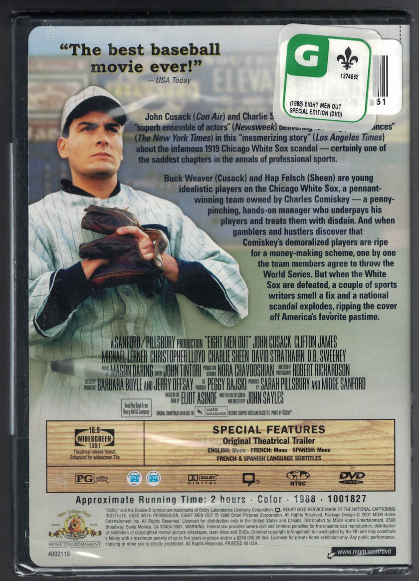Eight Men Out (Widescreen) - DVD (Used)