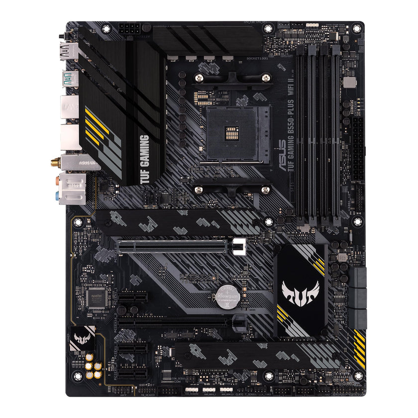 ASUS TUF Gaming B550-PLUS WiFi II AMD AM4 (3rd Gen Ryzen™) ATX Motherboard (PCIe 4.0, WiFi 6, 2.5Gb LAN, BIOS Flashback, USB 3.2 Gen 2, Addressable Gen 2 RGB Header and Aura Sync) 🍁 All In One Marketplace Canada