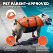 Outward Hound Granby Splash Dog Life Jacket with Handle, Reflective Floating Vest for Swimming & Boating, Maximum Buoyancy, All Skill Levels, Extra-Small Dogs & Puppies (11–15