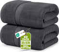 Utopia Towels Luxurious Jumbo Bath Sheet, 35 by 70 Inches, 600 GSM 100% Ring Spun Cotton, Highly Absorbent and Quick Dry Extra Large Bath Towel, Super Soft, Grey, 2 Pack 🍁 All In One Marketplace Canada