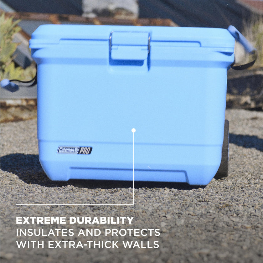 Coleman Pro 55-Quart Premium Wheeled Hard Cooler, Heavy-Duty Ultra-Light Portable Cooler with Wheels, Extra-Thick Insulation Keeps Ice up to 5 Days, 92-Can Capacity 🍁 All In One Marketplace Canada