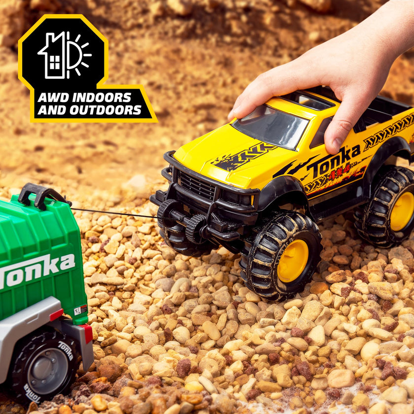 Tonka Steel Classics, Classic 4x4 Pickup Truck – Made with Steel and Sturdy Plastic, Yellow Friction Powered, Boys and Girls, Toddlers Ages 3+, Big Construction Vehicle, Birthday Gift, Holiday 🍁 All In One Marketplace Canada