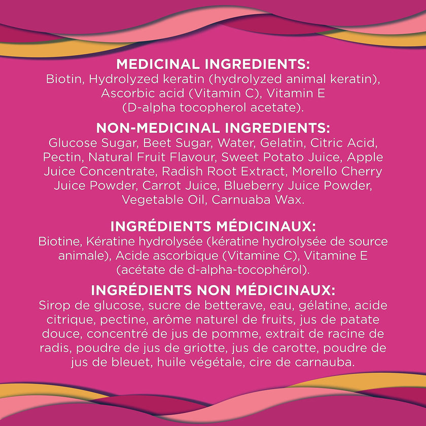 OLLY Undeniable Beauty Gummy Supplement for women Grapefruit Glam with biotin, keratin and vitamins C & E 30 day Supply, 60 gummies 🍁 All In One Marketplace Canada