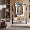 Simple Houseware 52-Inch Garment Rack with Storage Shelves and Coat/Hat Hanging Hooks, Black 🍁 All In One Marketplace Canada