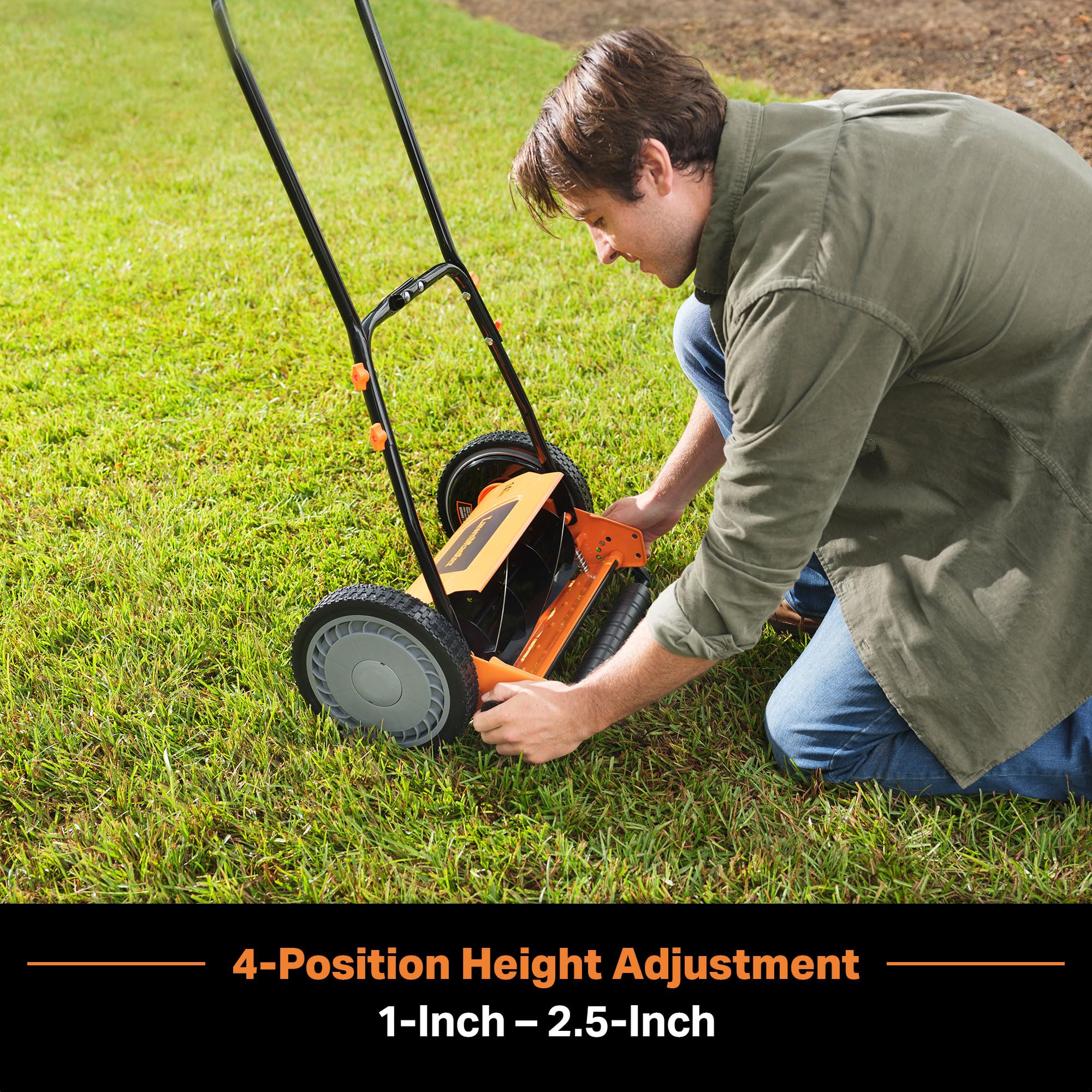 LawnMaster LMRM1401 Push Reel Lawn Mower 14-Inch 5-Blade 🍁 All In One Marketplace Canada