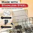 SHIZZO Grill Basket Value Set, Barbecue BBQ Grilling Basket , Stainless Steel Large Folding Grilling baskets With Handle, Portable Outdoor Camping BBQ Rack for Fish, Shrimp, Vegetables, Barbeque Griller Cooking Accessories, Gift, Gifts for father, dad, hu