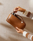 EACHY Travel Makeup Bag,Large Capacity Cosmetic Bags for Women,Waterproof Portable Pouch Open Flat Toiletry Bag Make up Organizer with Divider and Handle, Gifts for Women (Brown, Medium) 🍁 All In One Marketplace Canada