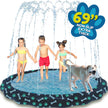 SplashEZ Non Slip Splash Pad for Kids & Dogs, 69’’ Extra Large Splash Pad Sprinkler for Kids, Dog Water Summer Toys - Great Outdoor Toys for Toddlers 1-3 & Children Ages 4-8, Baby Pool for Backyard 🍁 All In One Marketplace Canada