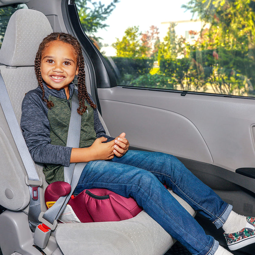 Diono Solana 2022, No Latch, Single Backless Booster Car Seat, Lightweight, Machine Washable Covers, Cup Holders, Pink 🍁 All In One Marketplace Canada