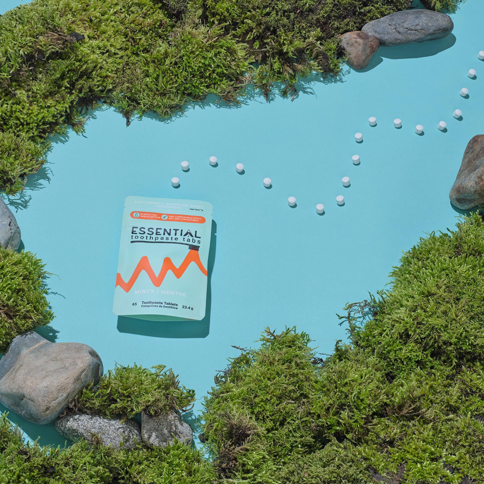 Essential Toothpaste Tabs, Made in Canada, Fluoride Free, Nano-Hydroxyapatite, Mint, 195 Tabs, 70.2g 🍁 All In One Marketplace Canada
