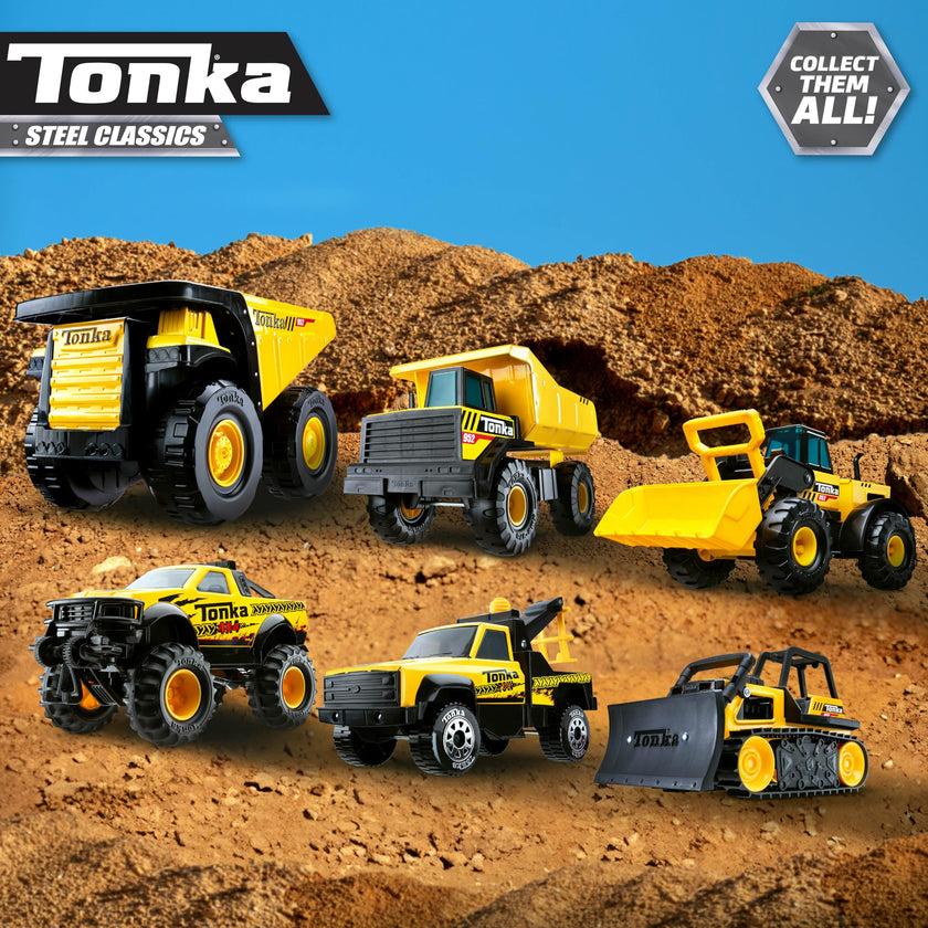 Tonka Steel Classics, Classic 4x4 Pickup Truck – Made with Steel and Sturdy Plastic, Yellow Friction Powered, Boys and Girls, Toddlers Ages 3+, Big Construction Vehicle, Birthday Gift, Holiday 🍁 All In One Marketplace Canada