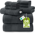 Utopia Towels 8 Piece Premium Towel Set, 2 Bath, 2 Hand, and 4 Washcloths,100% Ring Spun Cotton, Super Soft and Highly Absorbent, Grey 🍁 All In One Marketplace Canada