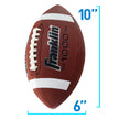 Franklin Sports Official Size Football - All-Weather 1000 Regulation Outdoor Football - Synthetic Leather Adult Size Football - Extra Grip Official Size Football - Brown + White 🍁 All In One Marketplace Canada