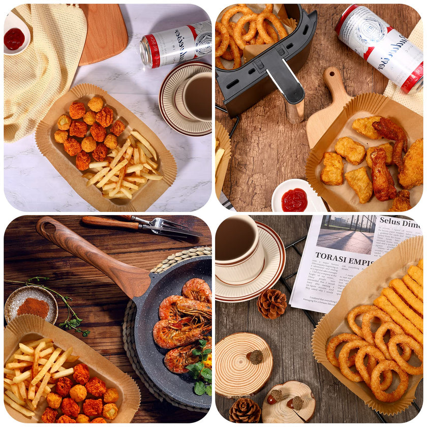 AYGXU Air Fryer Paper Liners, 260 Disposable Parchment Paper Liners, 8.6''*5.5'', Rectangle,Food Grade and Baking Waterproof Oil Proof, Roasting 🍁 All In One Marketplace Canada