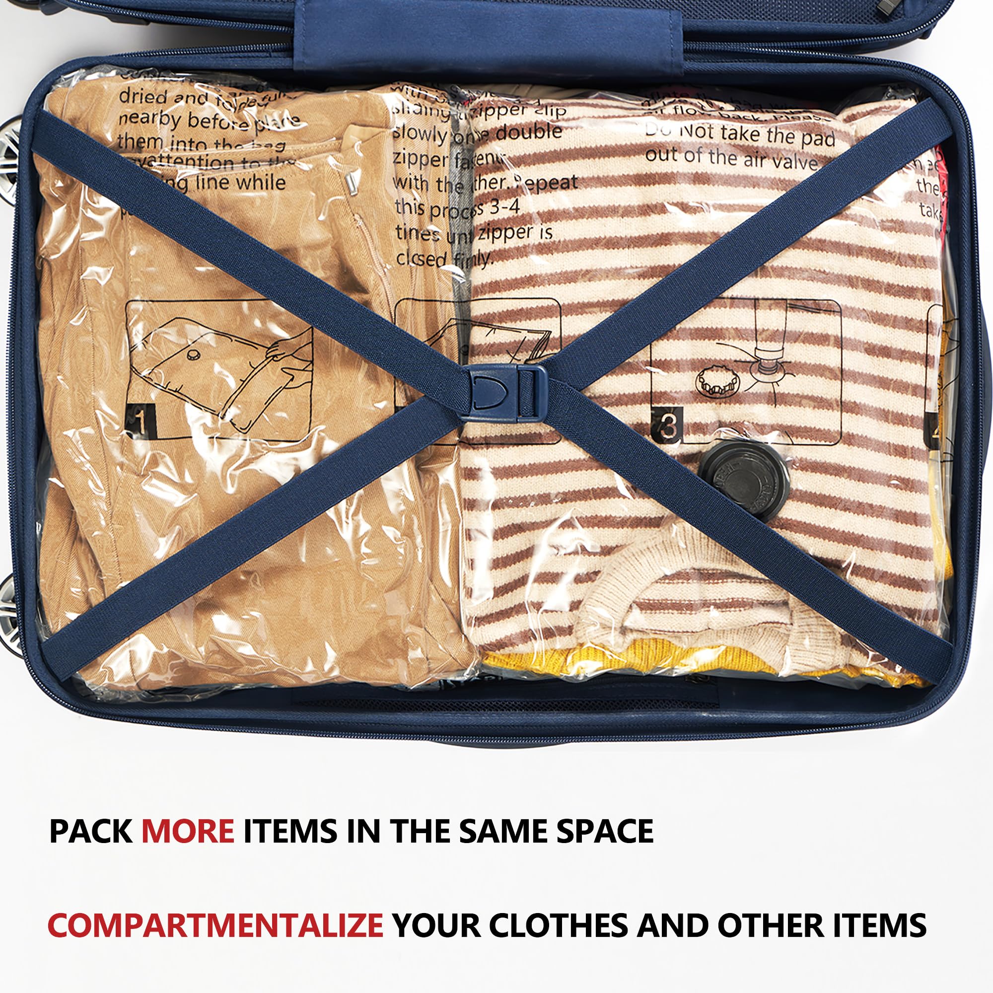 Vacuum Storage Bags 20 Combo, Space Saver Bags with Travel Electric Pump, Compression Airtight Sealer Bags for Clothes, Bedding, Pillows, Comforters, Blankets 🍁 All In One Marketplace Canada