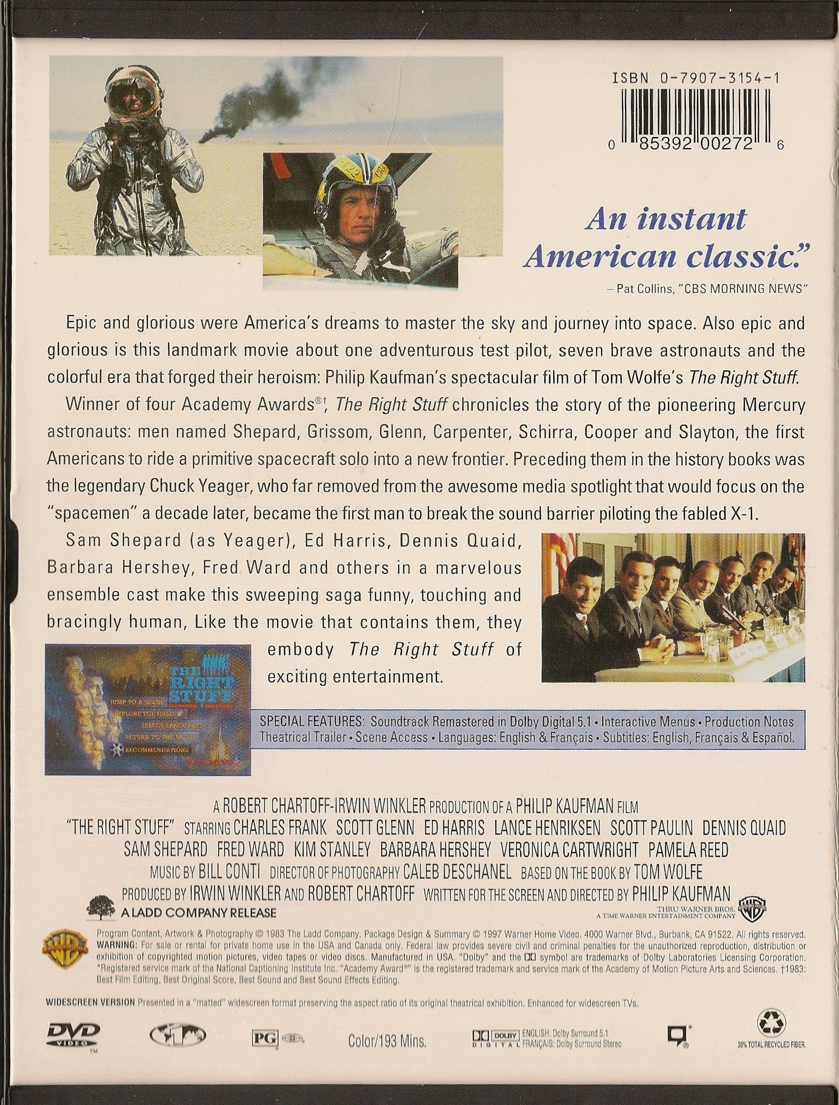 The Right Stuff (Widescreen) - DVD (Used)