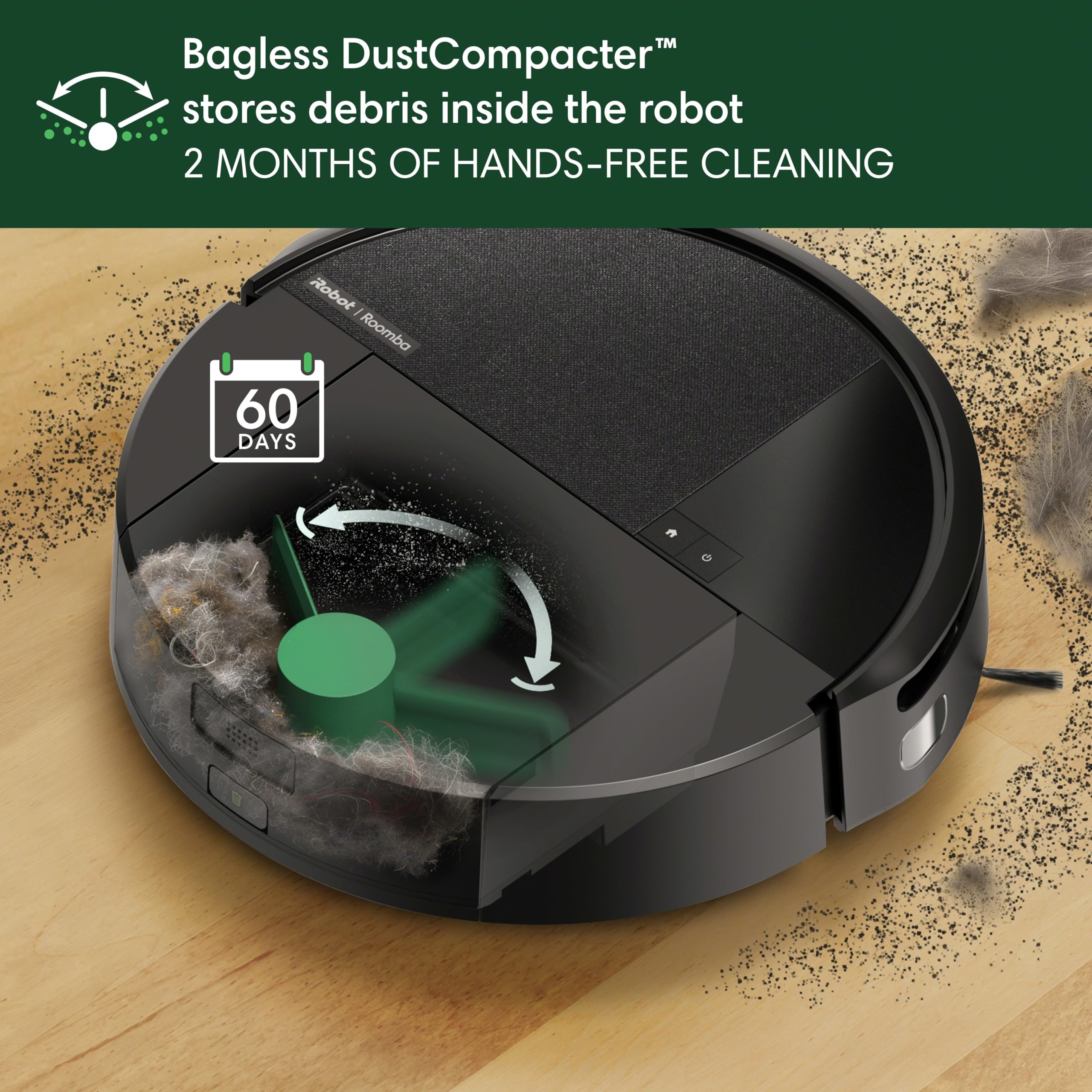 iRobot Roomba 205 DustCompactor Combo Robot Vac & Mop - Compacts Dirt Inside, No Emptying for 60 Days, Space Saving, No Dock, No Bags, Intense Power-Lifting Suction, LiDAR Navigation, Multi-Surface 🍁 All In One Marketplace Canada