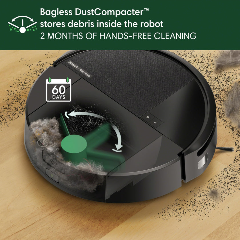 iRobot Roomba 205 DustCompactor Combo Robot Vac & Mop - Compacts Dirt Inside, No Emptying for 60 Days, Space Saving, No Dock, No Bags, Intense Power-Lifting Suction, LiDAR Navigation, Multi-Surface 🍁 All In One Marketplace Canada