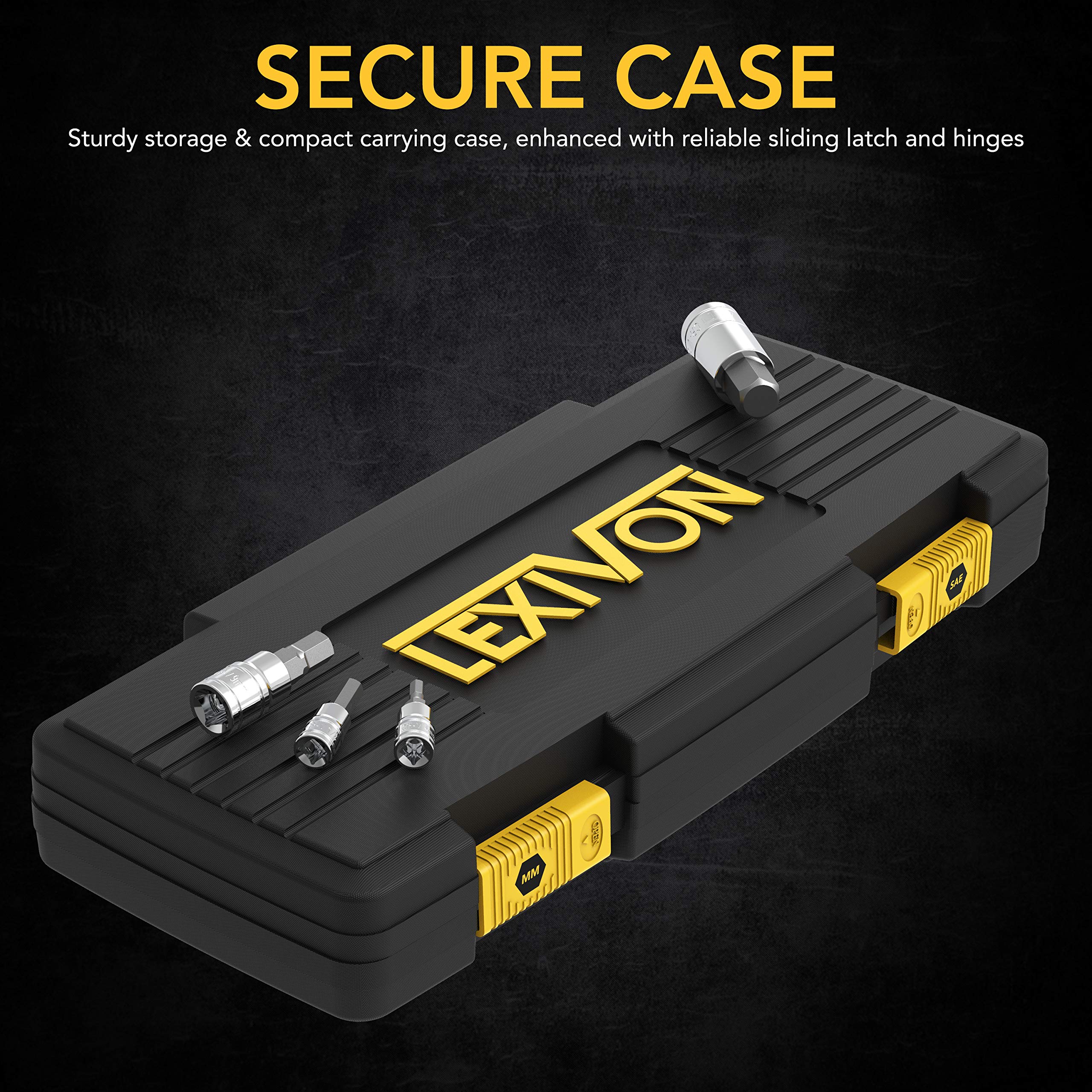 LEXIVON Master HEX Bit Socket Set, Premium S2 Alloy Steel | Complete 32-Piece, SAE and Metric Set | Enhanced Storage Case (LX-144) 🍁 All In One Marketplace Canada
