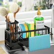 HapiRm Sponge Holder for Kitchen Sink - Self-draining Sink Caddy Organizer with Brush and Dishcloth Holders, Stainless Steel Kitchen Sink Organizers and Storage for Countertop 🍁 All In One Marketplace Canada