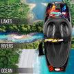 Water Sport Kneeboard with Hook for Kids & Adults, Kneeboard with Strap for Boating, Waterboarding, Kneeling Boogie Boarding, Knee Surfing, (SLKB20), Black/red 🍁 All In One Marketplace Canada