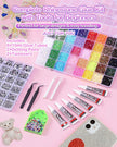 62,000pcs/64-Cells Bedazzling Kit, with 32,000pcs 3mm Nail Rhinestones in 40Colors for Bedazzling & 30,000pcs Clear Flatback Nail gems,6 Bottles B7000 Jewelry Glue, 2 Tweezers & 2 Dotting Pens 🍁 All In One Marketplace Canada
