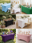Utopia Kitchen Spandex Tablecloth 2 Pack [6FT, Black] Tight, Fitted, Washable and Wrinkle Resistant Stretch Rectangular Patio Table Cover for Event, Wedding, Banquet & Parties [72Lx30Wx30H] Inch 🍁 All In One Marketplace Canada