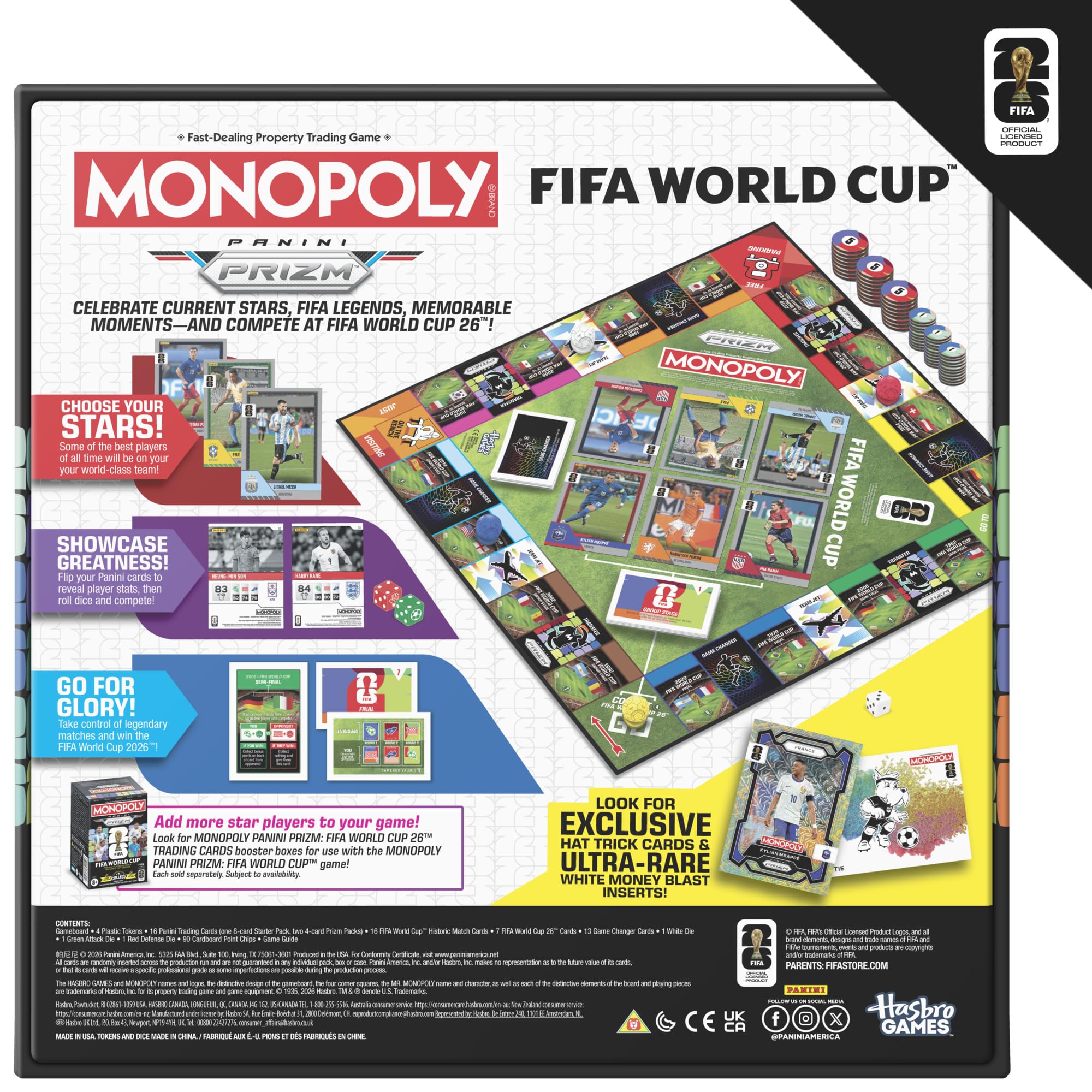 Monopoly Panini Prizm: FIFA World Cup Game I Soccer Board Game with Monopoly Panini Prizm FIFA World Cup 2026 Trading Cards I Ages 8+ (English Version) 🍁 All In One Marketplace Canada