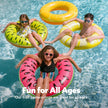 Sloosh 4 Pack Inflatable Pool Floats Pool Rings Swimming Tubes Swimming Toys Beach Swimming Party Toys for Kids and Adults 🍁 All In One Marketplace Canada