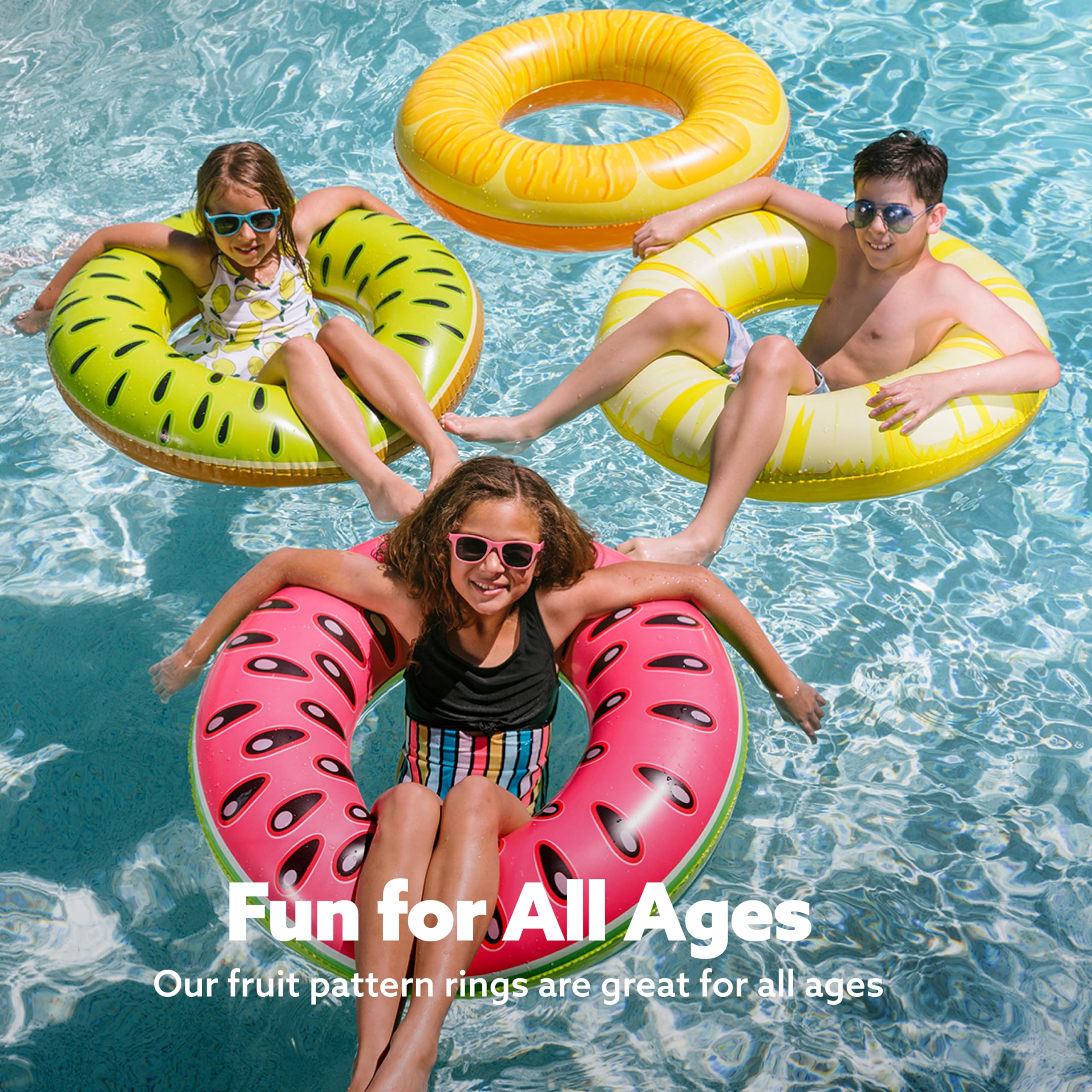 Sloosh 4 Pack Inflatable Pool Floats Pool Rings Swimming Tubes Swimming Toys Beach Swimming Party Toys for Kids and Adults 🍁 All In One Marketplace Canada