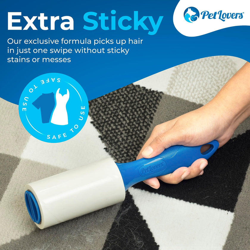 PetLovers Extra Sticky Lint Roller Bulk Value Set 3 Rollers 7 Refills 1,000 Sheets for Pet Hair Removal, Dog and Cat Lint Remover 🍁 All In One Marketplace Canada