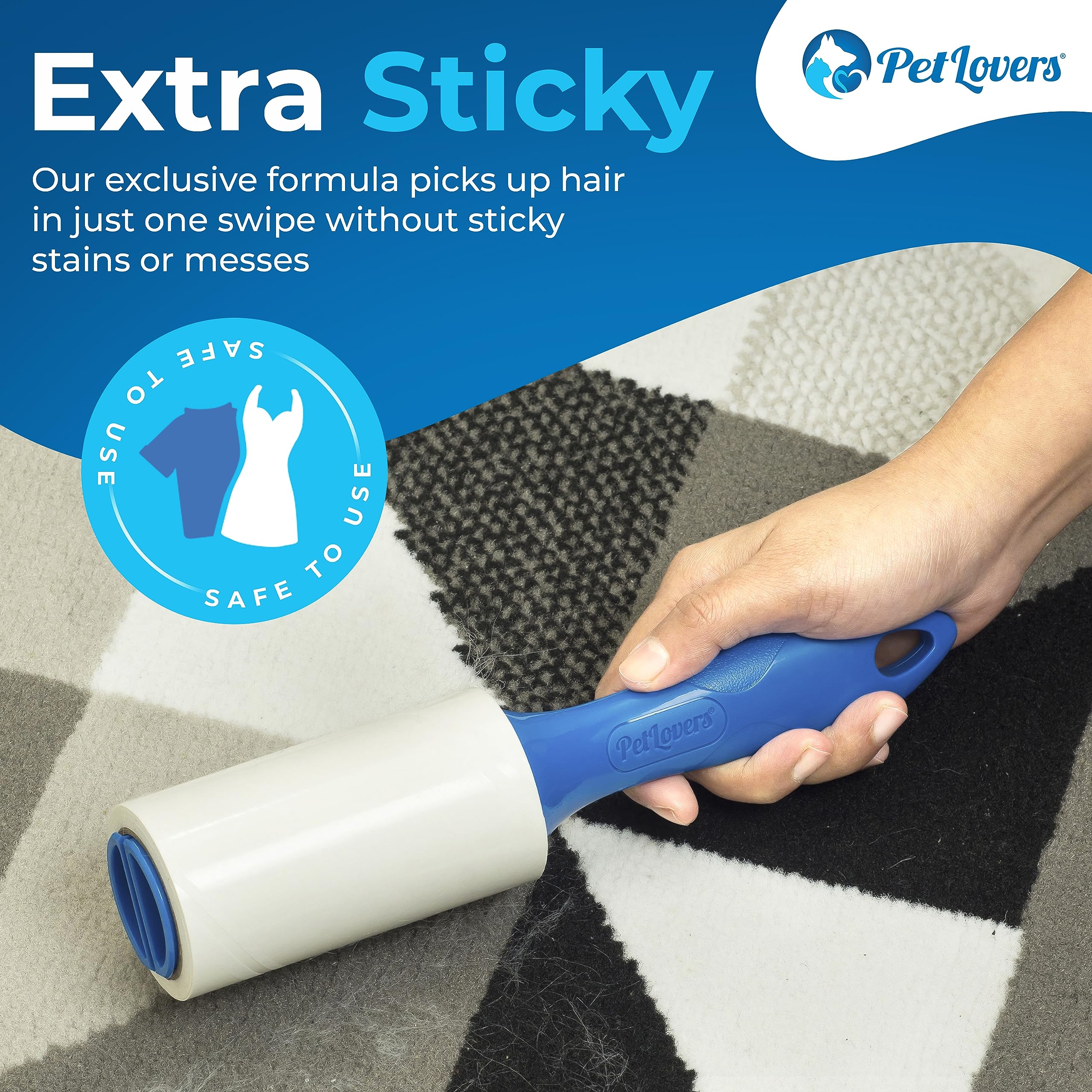 PetLovers Extra Sticky Lint Roller Ultimate Value Set 800 Sheets for Pet Hair Removal, Dog and Cat Lint Remover 8 Pack 🍁 All In One Marketplace Canada