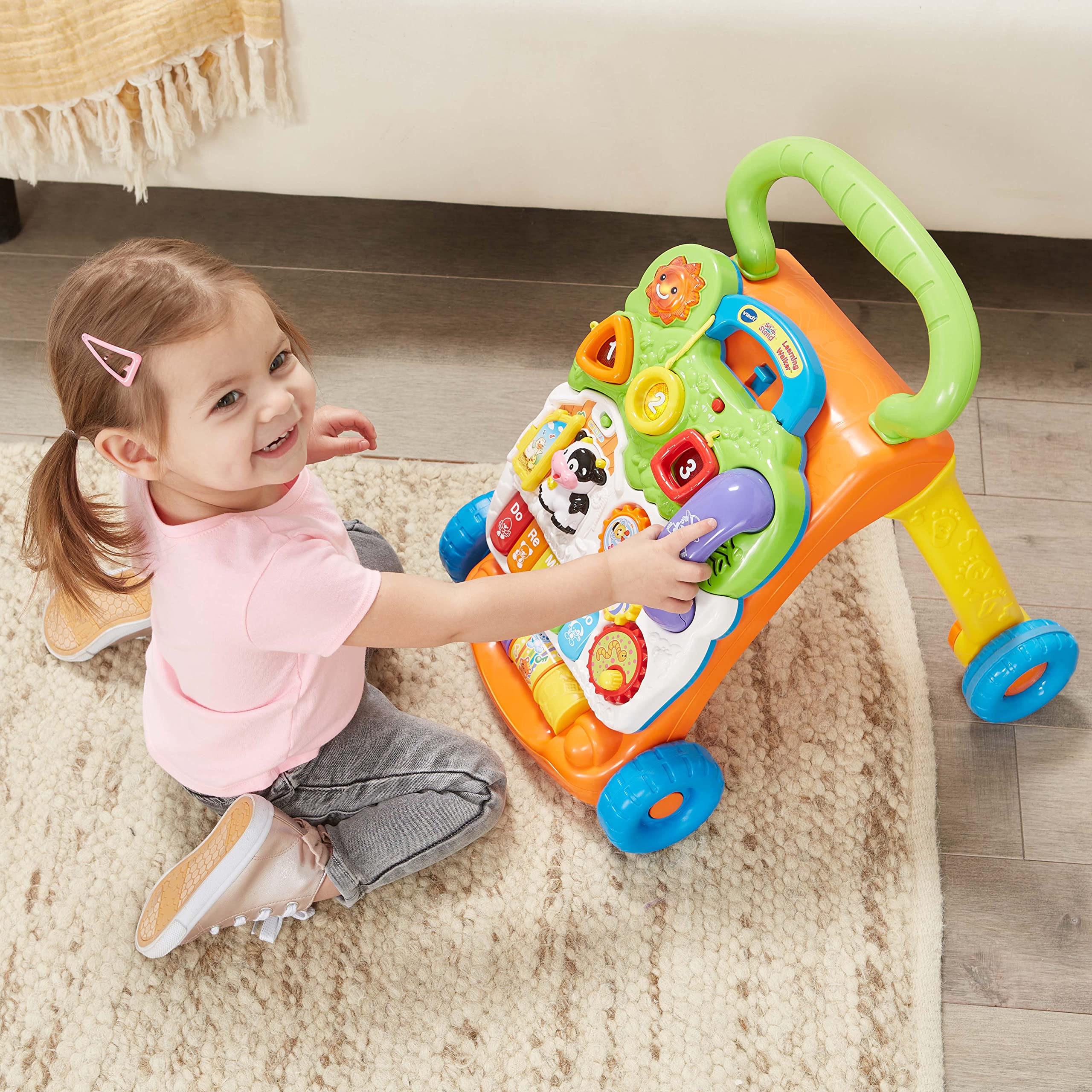 VTech Sit-to-Stand Learning Walker (Frustration Free Packaging - English Version), Orange 🍁 All In One Marketplace Canada