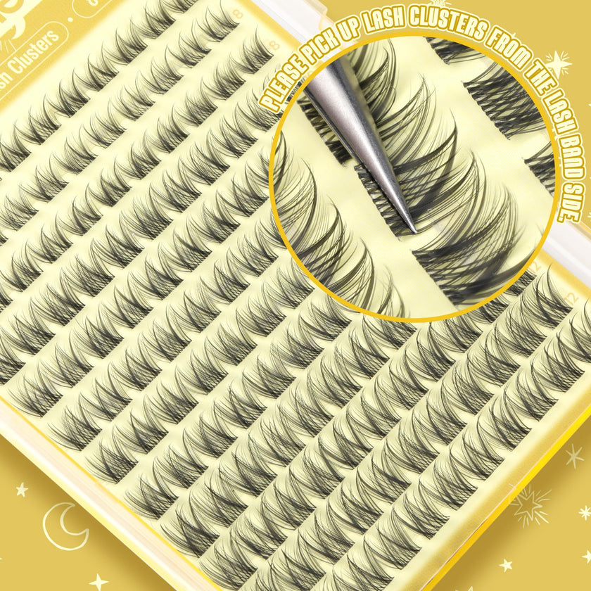 Lash Clusters Natural Eyelash Clusters 8-12MM Wispy Lash Extensions C Curve Individual Lashes Clear Band Cluster Lashes Clean Makeup DIY Lash Pack (Short Ver.) 🍁 All In One Marketplace Canada