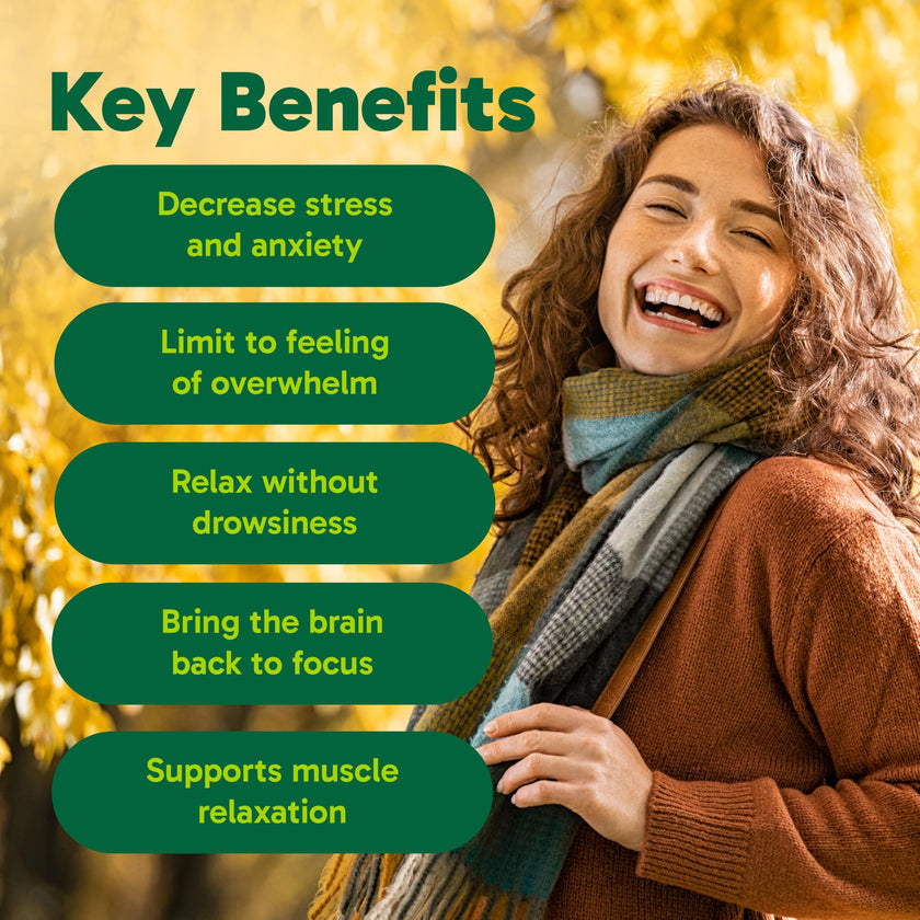 Organika Canadian-Made Mind Calm- with Magnesium Bisglycinate, L-Theanine, GABA, Inositol- Promotes Relaxation and Calm without Drowsiness- 120vcaps 🍁 All In One Marketplace Canada