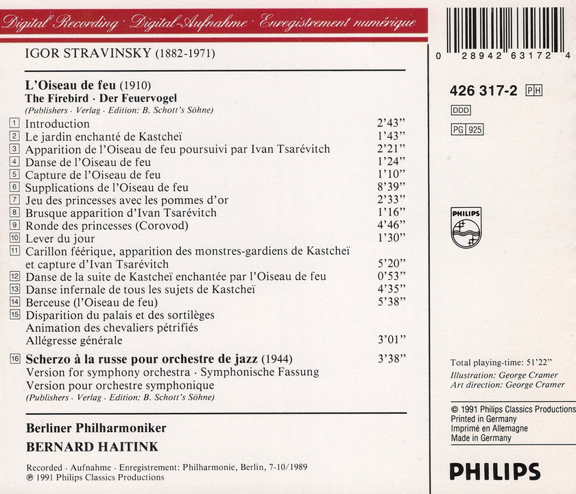 Stravinsky: The Firebird, Sche