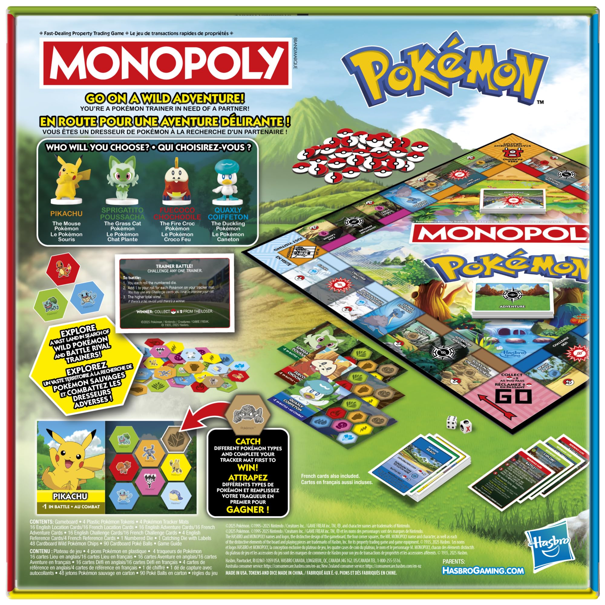 Monopoly Pokémon Edition Board Game | Ages 8 and Up | 2 to 4 Players | Kids Games for Pokémon Fans | Fun Family Games| 45 Mins. Avg. (English & French) 🍁 All In One Marketplace Canada