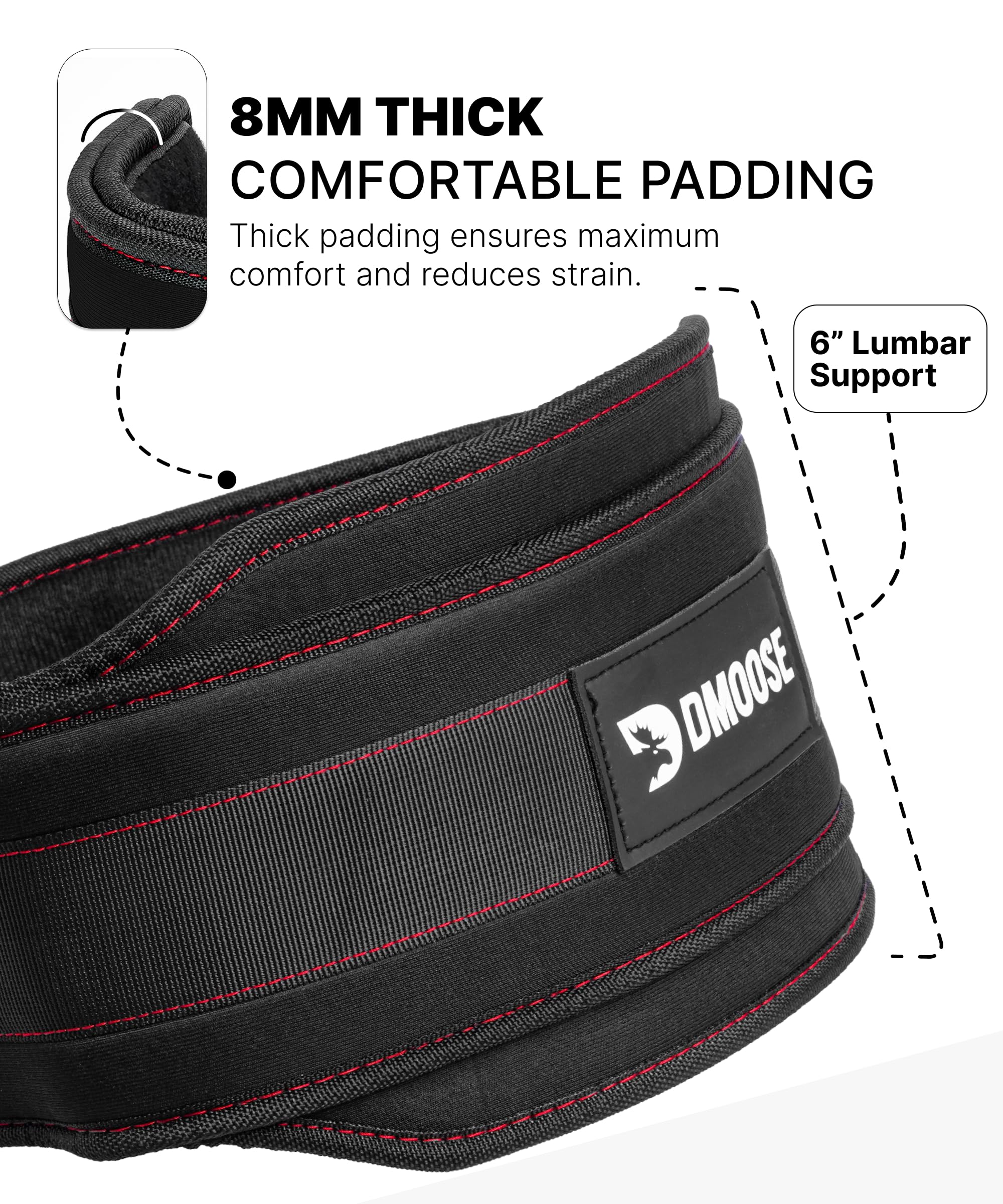 DMoose Dip Belt for Weightlifting, Weight Belt with Chain for Pullup, Gym Lifting Belt for Powerlifting, Squat, Bodybuilding, Heavy Duty Steel, Workout Belt with Comfortable Neoprene Support 🍁 All In One Marketplace Canada