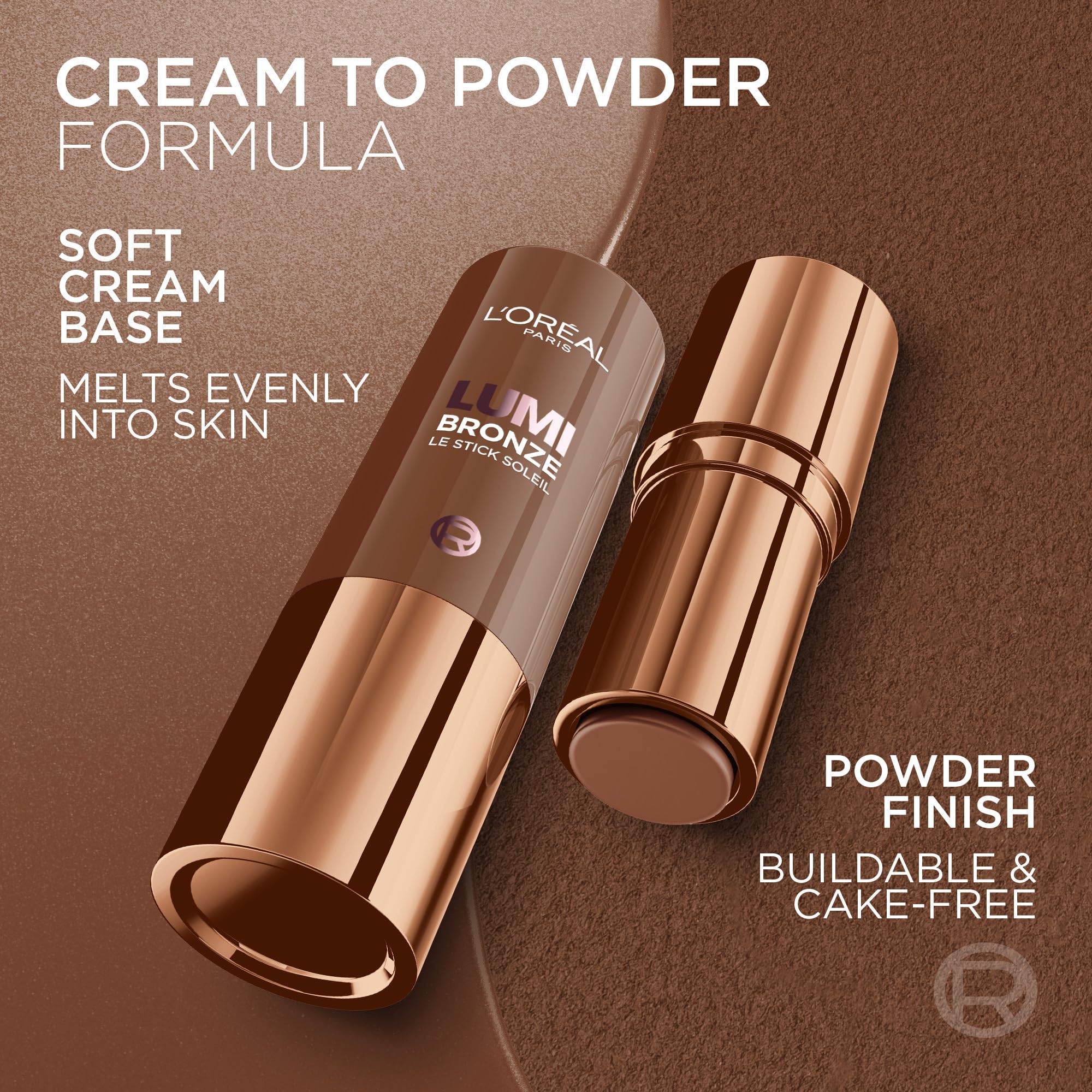 L'Oreal Paris Lumi Bronze Le Stick Soleil Bronzer Stick, Cream-To-Powder Bronzer For A Sunkissed Face Makeup Glow, 120 Copper Bronzette 🍁 All In One Marketplace Canada