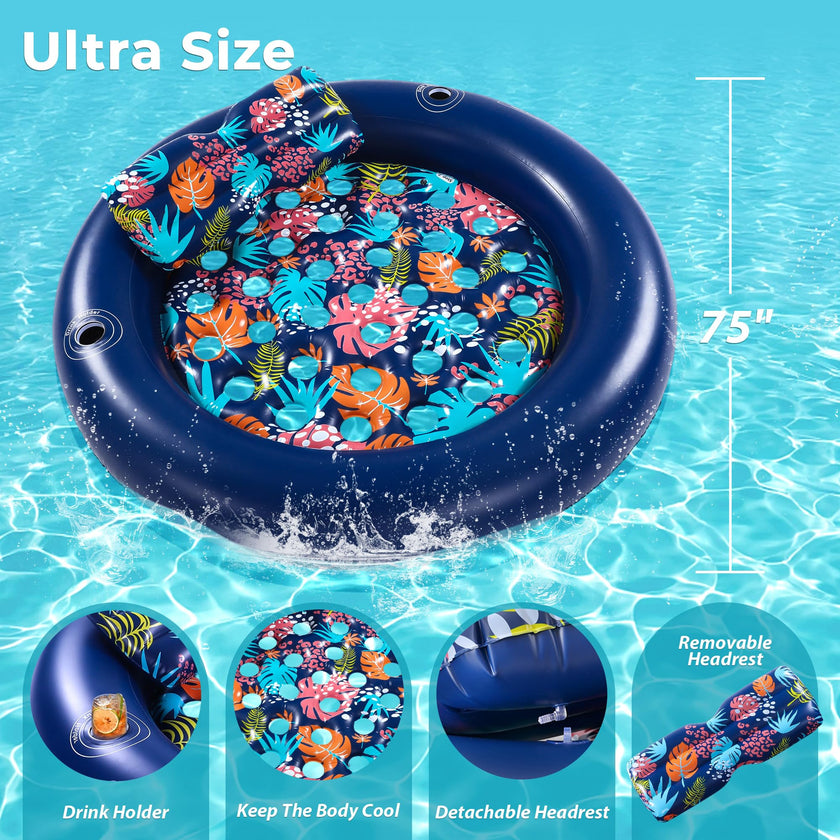 2-Person Pool Floaties for Adults Heavy Duty, Giant 75