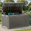 YITAHOME 100 Gallon Large Resin Deck Box Outdoor Storage Boxes for Patio Furniture, Outdoor Cushions, Garden Tools and Pool Supplies-Waterproof,Lockable (Taupe) 🍁 All In One Marketplace Canada