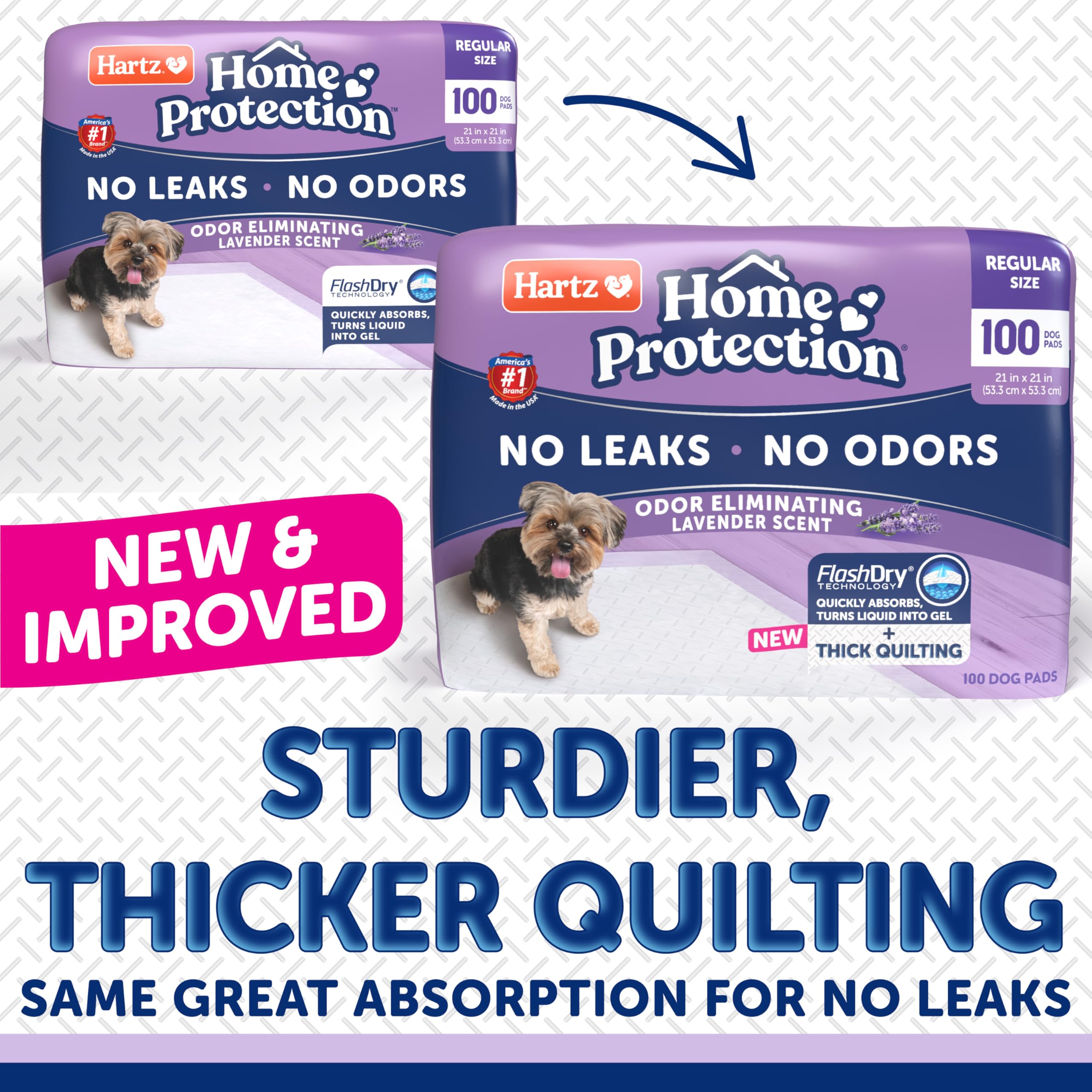 Hartz Home Protection Lavender Scented Dog Pads, 100 Count, Super Absorbent & Won't Leak, Odor Eliminating 🍁 All In One Marketplace Canada