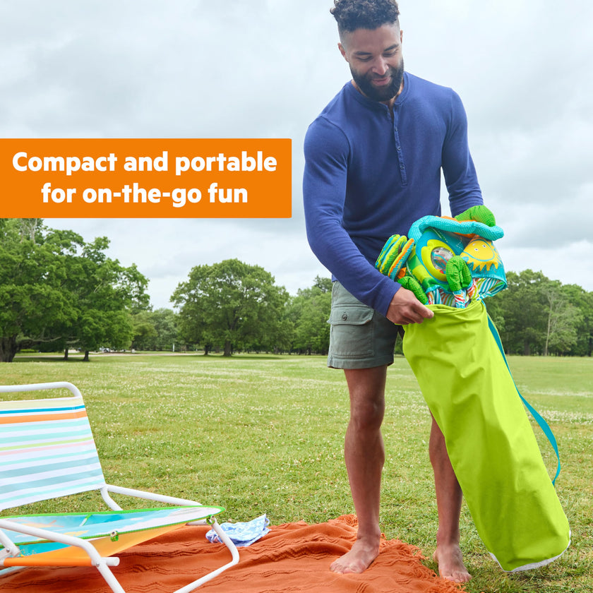 Bright Starts Pop 'N Jump Portable Activity Jumper, Indoor/Outdoor Use, Owl Forest with 4 Sensory Toys, Ages 6-12 Months 🍁 All In One Marketplace Canada