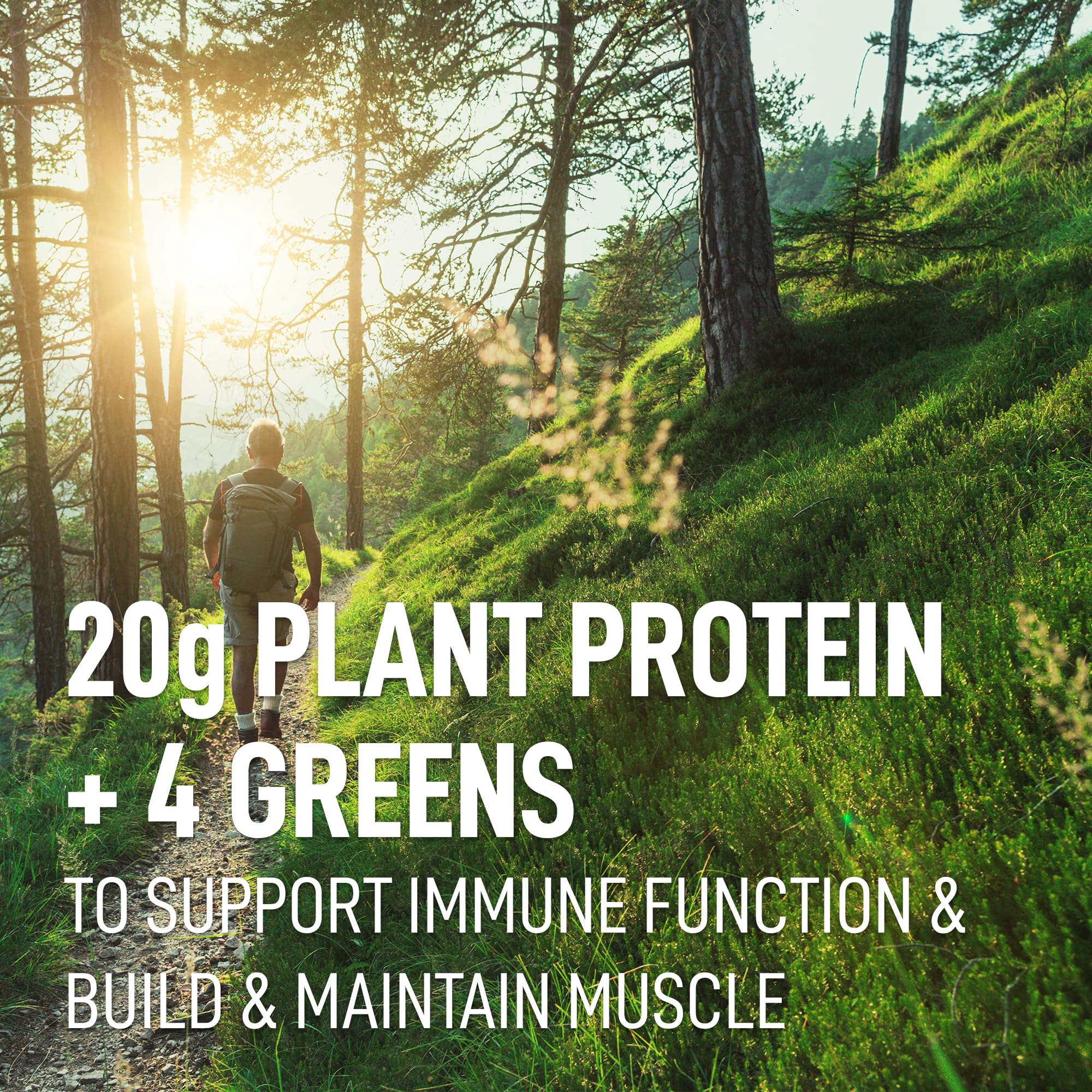 LEANFIT PLANT-BASED PROTEIN & GREENS Natural Vanilla – 20g Plant Protein + 4 Leafy Greens Per Serving – Vegan, Gluten-Free, Soy-Free, No Sugar - 20 Servings, 517g Tub 🍁 All In One Marketplace Canada