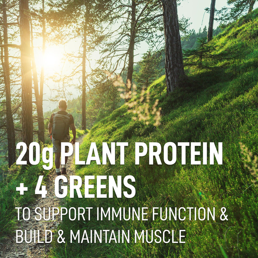 LEANFIT PLANT-BASED PROTEIN & GREENS Natural Vanilla – 20g Plant Protein + 4 Leafy Greens Per Serving – Vegan, Gluten-Free, Soy-Free, No Sugar - 20 Servings, 517g Tub 🍁 All In One Marketplace Canada