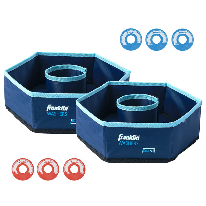 Franklin Sports Washer Toss - 6 Washers and 2 Collapsible Targets - Beach or Camping Outdoor Lawn Game - Official Size Washer Set 🍁 All In One Marketplace Canada