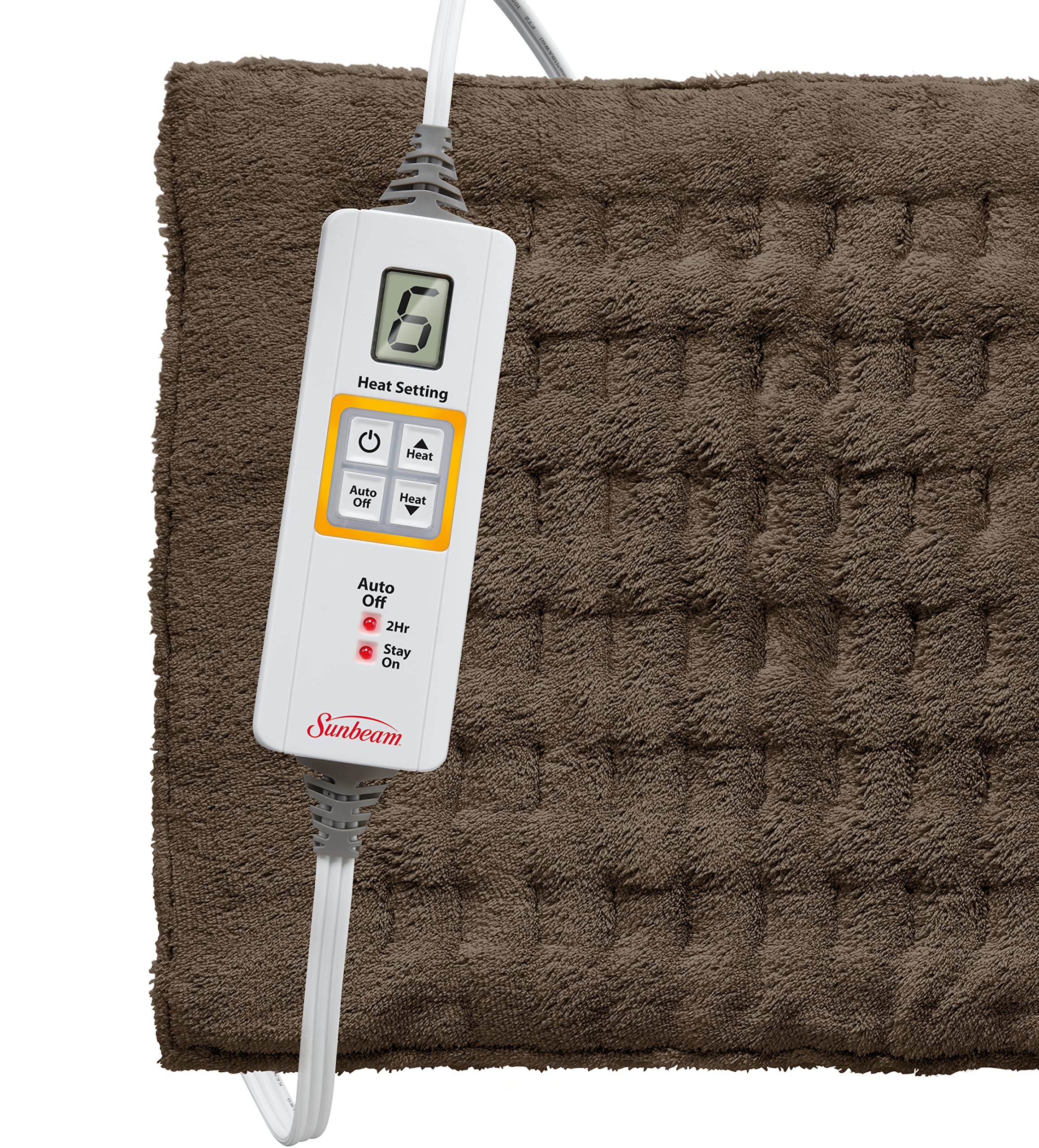 Sunbeam Premium Heating Pad with XpressHeat Technology - Electric Heating Pad for Neck, Shoulder and Back Pain, King Size, Brown 🍁 All In One Marketplace Canada