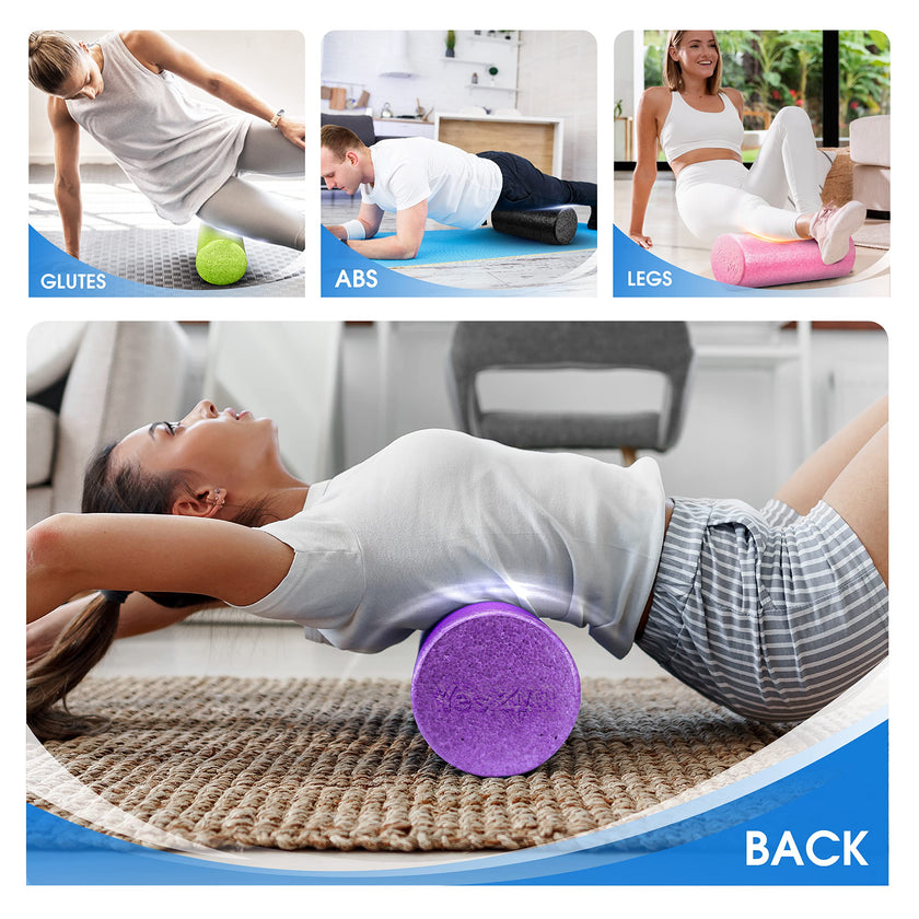 Yes4All High-Density EPP Round Back Roller Foam, Foam Roller for Yoga, Pilates & Stretching - 12, 18, 24, 36 inch 🍁 All In One Marketplace Canada