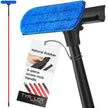 Tyroler 2-in-1 High Window Cleaning Tool | Window Squeegee Extendable with 30-205CM 5 Part Handle | Perfect Window Cleaning & Washing Kit (Black - Rubber) 🍁 All In One Marketplace Canada