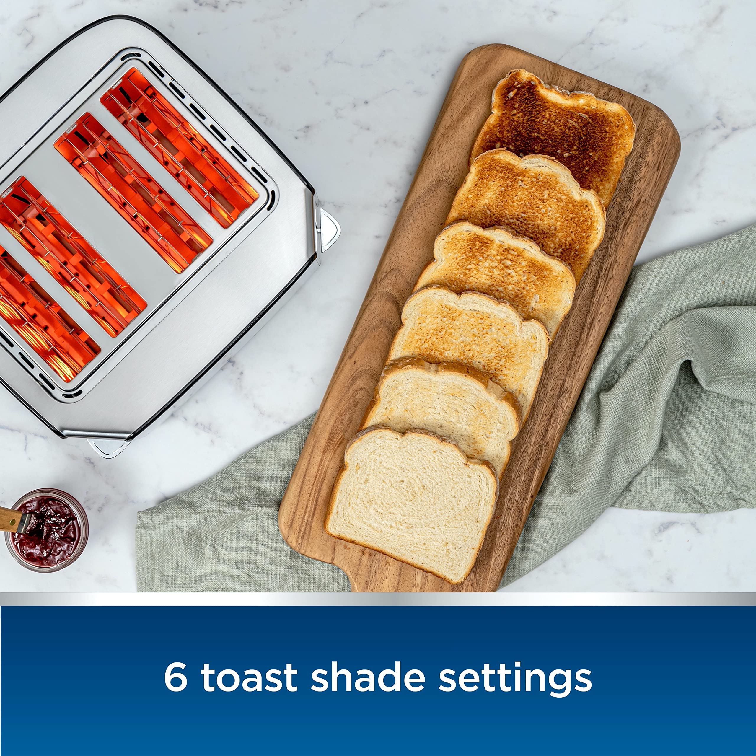 Oster 4-Slice Toaster, Touch Screen with 6 Shade Settings and Digital Timer, Black/Stainless Steel 🍁 All In One Marketplace Canada